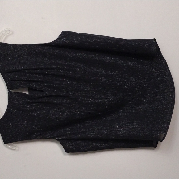 NWT Worthington Petite Black Shine Dressy Tank Top size PXL - Picture 4 of 9